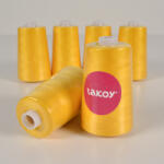 Takoy Overlock / coverlock poliészter cérna TKY 5000 sárga színű