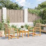 vidaXL 2 db polyrattan és akácfa kerti szék (367597)