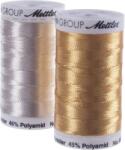 Mettler Ata metalica, finete 40, bobina 600 m, pentru brodat si cusaturi decorative Mettler METALLIC (7643-600metri) - masinidecusut