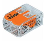  WAGO Kompakt csatlakozó 2x 0, 14-4mm2, oldható (100db/doboz) (221-412) - hideget