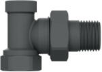 Welland heating Radiátor sarok szelep - 1/2" (visszatérő) - szürke (LCK-G)