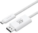 4smarts Дисплей Порт Кабел, 4Smarts USB-C to Display Port 2m, Бял (540958)