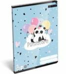 Lizzy Card Pandacorn: Panda mintás négyzetrácsos füzet, A5