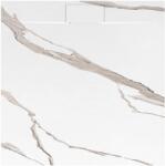 Rea Basalt Carrara, SMC zuhanytálca 90x90, fehér kő mintás, REA-K7002 (REA-K7002)