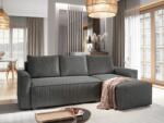  Canapea colt extensibila SMART COSARO gri, cu colt bilateral + 2 perne CADOU