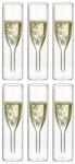 KRASINO Set 6 pahare Sampanie Flute Krasino, sticla borosilicat, 100 ml Pahar