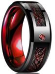  GA-31929 Gyűrű - Fekete/Piros/59mm