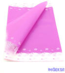  Virágmintás fólia íves kb 58x58 cm 20db/csomag - Élénk Rózsaszín