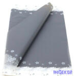  Virágmintás fólia íves kb 58x58 cm 20db/csomag - Grafit