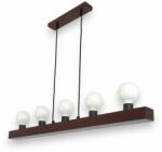 LemnLights Lustra rustica fabricata manual din lemn ARCOS 5L (WOOD-ARCOS-SP5)