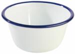 APS Emaille tál, fehér/kék, térfogat: 0, 50 liter, magasság: 60 mm, átmérő: 130 mm