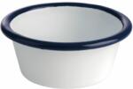 APS Emaille tál, fehér/kék, űrtartalom: 0, 08 liter, magasság: 35 mm, ø: 80 mm