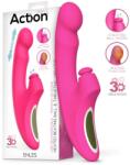Action Enles Triple Motor Vibrator with Heated Beating Ball & Thrusts Pink Vibrator