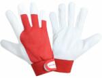 LAHTI PRO Juhbőr Védőkesztyű / Piros-fehér - 8 (l272008p)