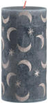 StrendPro Sviečka Bolsius Rustic, valcová, vianočná, Slate Blue, 130/68 mm (2172617)
