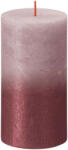 StrendPro Sviečka Bolsius Rustic, valcová, vianočná Sunset Ash Rose+ Red, 130/68 mm (2172612)
