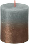 StrendPro Sviečka Bolsius Rustic, valcová, vianočná, Sunset Eucalyptus Green+ Copper, 80/68 mm (2172608)