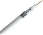  RG 6 T60 Koax kábel, 50 fm kiszerelés, beltéri felhasználásra, 3x árnyékolás, TV hálozatokhoz (acél) 75 Ohm FEHÉR (A11206603)