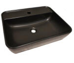 CeraStyle - Top Counter pultra ültethető porcelán mosdó - ONE - - MATT ANTRACIT -csaply - 55 x45cm (OC021G71U053Y01102) - stuxi