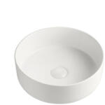 Eros - Top Counter pultra ültethető porcelán mosdó - SIMPLE 8 - MATT FEHÉR - 36 x 36 x 13 cm (82MB6259)