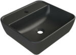 CeraStyle - Top Counter pultra ültethető porcelán mosdó - ONE - - MATT ANTRACIT - 46 x 42 cm (OC021E71U053Y01102) - stuxi