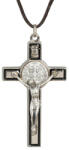 ST. ITA Nyakba akasztható, 8 cm-es fém feszület Szent Benedek éremmel (1002611)