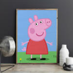 Pictorul Fericit Purcelușa Peppa (Peppa Pig)- Pictură pe numere Panza pictura