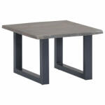 vidaXL Masă cafea, muchii naturale gri, 60x60x40 cm, lemn masiv acacia (247827) - izocor Masa de cafea