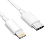 FORCELL USB-C Кабел за iPhone с Бързо Зареждане (Lightning) HQ 1m, Бял (Bulk) (4260587934044)