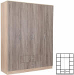 Leziter Miami Gardróbszekrény - 160x205 cm - Yorki/Sonoma Tölgy (LMGSZ160YTST) - pepita - 125 990 Ft