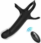 Armony Dildo With Ring & Vibrator Black