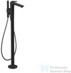 Hansgrohe AXOR CITTERIO C szabadonálló kádtöltő csaptelep zuhanyszettel, alaptest nélkül, matt fekete 49440670 (49440670)
