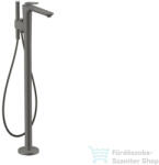Hansgrohe AXOR CITTERIO C szabadonálló kádtöltő csaptelep zuhanyszettel, alaptest nélkül, szálcsiszolt fekete króm 49440340 (49440340)