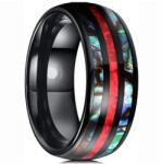  RE-32098 Gyűrű - Fekete/Piros/69mm