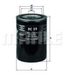 MAHLE Filtru ulei MAHLE ORIGINAL OC 59 (OC 59)