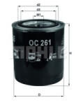 MAHLE Filtru ulei MAHLE ORIGINAL OC 261 (OC 261)