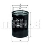 MAHLE Filtru ulei MAHLE ORIGINAL OC 47 (OC 47)