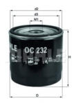 MAHLE Filtru ulei MAHLE ORIGINAL OC 232 (OC 232)