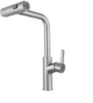 Gamma Rotary Mosogató Csaptelep - Kihúzható, 3 Funkciós Zuhanyfejjel, Króm (BR-CH)