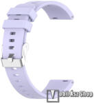  Okosóra szíj - LILA - szilikon, állítható méret, 20mm széles - SAMSUNG Watch4 40mm / 42mm / 44mm / 46mm / Watch5 40mm / 44mm/ Pro / Active2 40mm / 44mm / Amazfit GTS 4 / HUAWEI Watch GT 3 42mm / Venu 