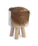 Bizzotto Taburet lemn piele Malak 30x30x45 cm (0680427)