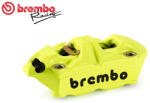 Brembo Etrier frana stanga BREMBO RACING YELLOW FLUO RADIAL BRAKE CALIPER M4 MONOBLOCK 100MM BLACK LOGO (120988583)