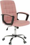 TEMPO KONDELA Irodai szék, rózsaszín textilbőr RULIS