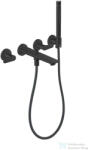Hansgrohe AXOR CITTERIO C falsík alatti kádtöltő csaptelep zuhanyszettel, alaptest nélkül, matt fekete 49480670 (49480670)