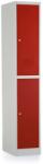 Rauman Fém szekrény - 2 doboz, 38 x 45 x 185 cm, hengerzár, piros - ral 3000