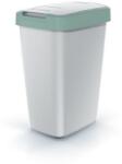 Prosperplast Szemeteskosár színes tetővel, 12 l, zöld / szürke