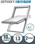 DEPOSKY Fereastra mansarda DEPOSKY DUO PVC, 2 sticle, maner jos (DDP C2A B900)