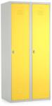 Rauman Fém szekrény, 80 x 50 x 180 cm, csavaros zár, sárga - ral 1023