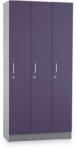 Lenza Fa szekrény Visio LUX - 3 szakasz, 90 x 42 x 190 cm, lila
