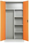 Rauman Fém szekrény, 90 x 45 x 185 cm, hengerzár, narancs - ral 2004